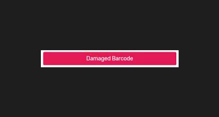Damaged Barcode Button