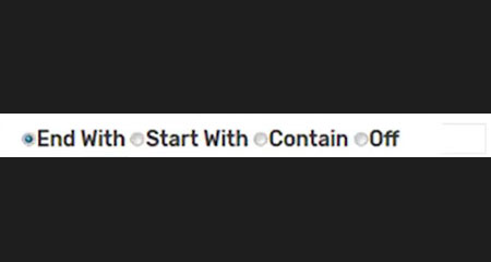 Search Filter Options